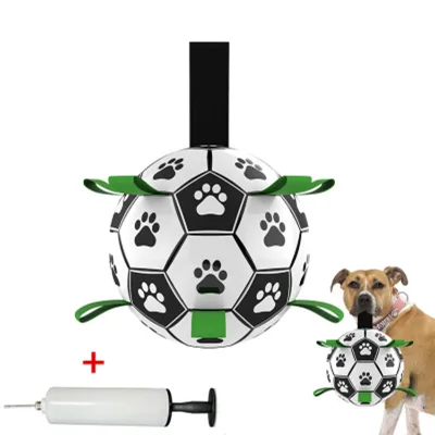Pet Football Toys Interactive Soccer Ball Dog Toys with Grab Taps