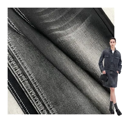 BambooFlex Organic Eco-Friendly 32S Woven Dobby Printed Vertical Slub Denim 70C29T1L Mid Stretch Fabric Girls Boys Pants Dresses
