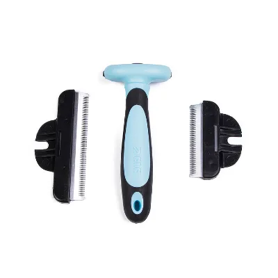 Hair Removal Brush Comb for Cats Dog Deshedding Trimming Pet Fur Scraper Thinning Grooming Tools Stainless Steel Blade