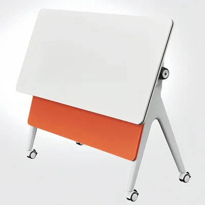 Rotating Adjustable Training Room Folding Table Stackable Wooden Conference Folding Table School Training Training Table