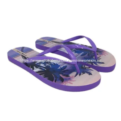 Women's EVA Flip-flops, photo-real printing, perfect for beach