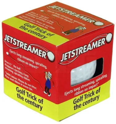 STREAMER TRICK GOLF BALL for GAG JOKE PRANK NOVELTY MAGIC TOY FUNNY