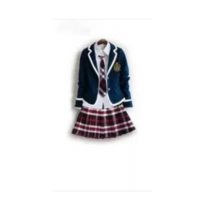 Wholesale Girls' Children's School Uniform Sets-White Shirt and Pants Custom Logo & OEM Service