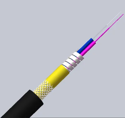 Free Sample LSZH Jacket 5.0mm 2 Cores OS2 G652D Singlemode Factory Supply Armored Fiber Optic Cable