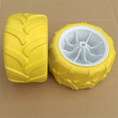 CANDOR Herringbone 180mm PU Foam Wheel with High Tear Resistance & Excellent Anti Prick 35kg Load Capacity for Garden Carts