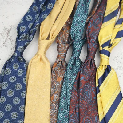 Men's Brown Striped Tie Casual Fashion Professional British Style Wedding Business Suit Neck Tie