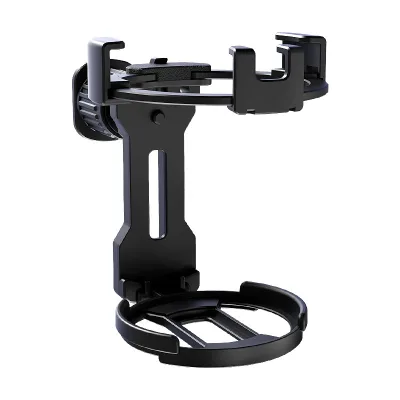 Black PP Luxury Design Multi-functional 2-in-1 Car Water & Cell Phone Holder with Folding Expander for Front Seat