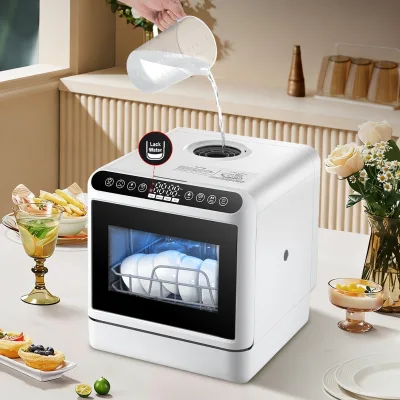 Household Energy Saving Portable Mini Dishwasher Fully Automatic Intelligent Installation Free Dishwasher with UV Light