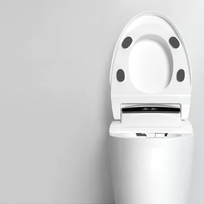 Smart Automatic Commercial One Piece Fashionable Bathroom Commode Elongated Remote Control Seat Heating for Commercial Use