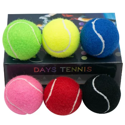 6 Color Premium Training Tennis Balls - High Rebounce Wear-resistant Rubber Tennis Balls for Schools & Clubs