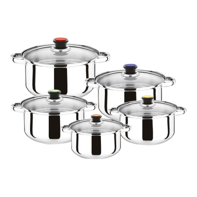 Hot Sale Factory Price Kitchenware Cookware Set Supplier Stainless Steel 10pcs Cookware Set