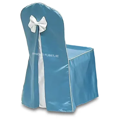 High Quality Church Events Banquet Wedding Party Hotel Decoration Cover Beautiful Luxury Polyester Chair Cover for Wedding