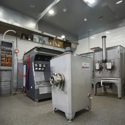 Heavy Duty Industrial Meat Chunks Grinder Mincer Machine  Bone Meat Mincer Machine 42 32 Size Meat Mincer