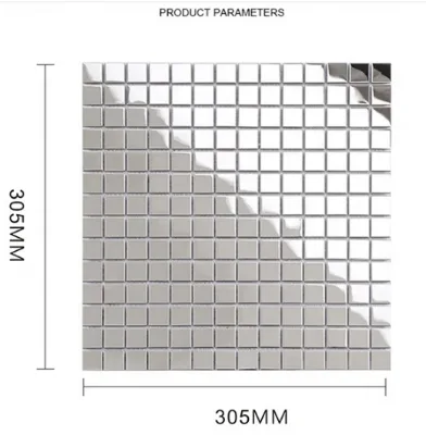 Parquet Style Stainless Steel Mosaic Tile Geometric Design for Accent Wall