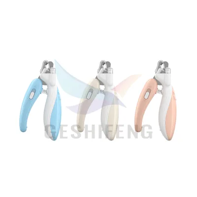 2024 3in1 Multifunctional Banana Design Pet Nail Clipper Cat Nail Scissors with LED Light Anti-Splash Cat Nail Clipper