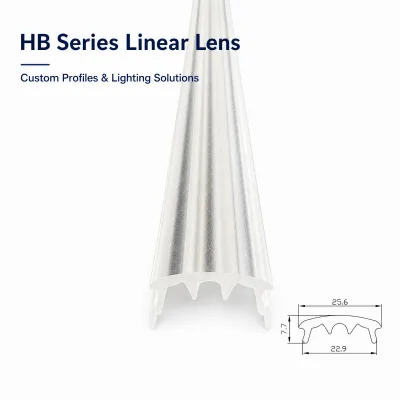 AEF-022 Frosted Linear Lens for LED Aluminum Profile 100 Degree Extra Wide Beam Indirect Lighting