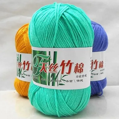 Authentic for Tencel Bamboo Cotton Dyed Baby Yarn Hand-Knitted with Bamboo Charcoal Milk Cotton Fine Yarn