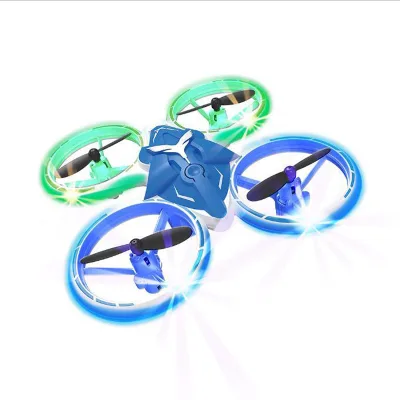 Mini Drone for Kids LED Night Lights One Key Take Off Landing Flips RC Remote Control Small Flying Toys Drones