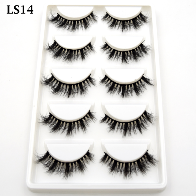 Fluffy Mink Eyelashes 5Pair Lashes 3D Mink Lashes Woman Makeup Tools