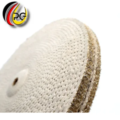 Professional Made Non-Abrasive 10-20mm Hole Dia Grinding Polishing Wheel Sisal Cotton Disc for Metal Surface Treatment