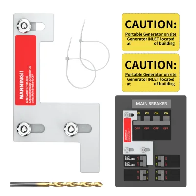 Wholesale 200A Generator Circuit Breakers Interlock Kit 1-1/4" Spacing Between Main and Branch Breaker Lookout Control Panel