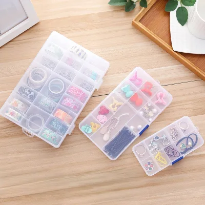 Jewelry Storage Transparent Plastic Jewelry Storage Box for Hair Ties, Earrings, Bracelets and Rings