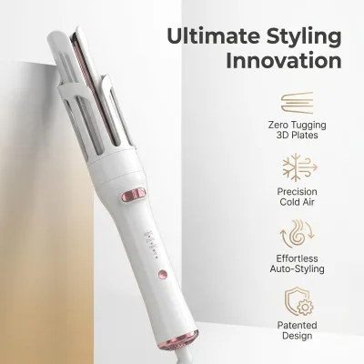 Electric Upgrade Airflow Cool Air Automatic Hair Curler Straightener 2 in 1