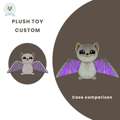 Kawaii Soft Fashion Decoration Custom Stuffed Plush Animal Toys Bat Toy Customization Plush Manufacturer As Gift