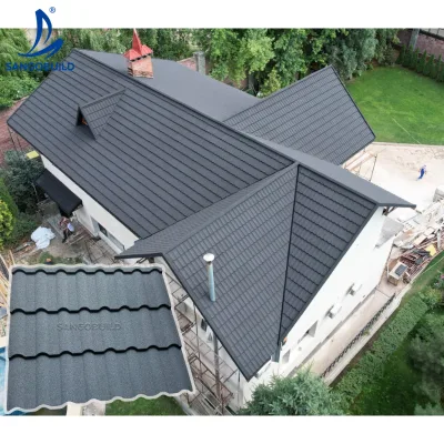 Classic Aesthetics Roofing Shingles Acrylic Resin Galvanized Roof Tiles Stone Coated Roofing Sheet