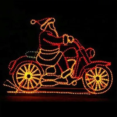 Outdoor Acrylic Santa Claus Sleigh Deer Led Christmas Motif Light