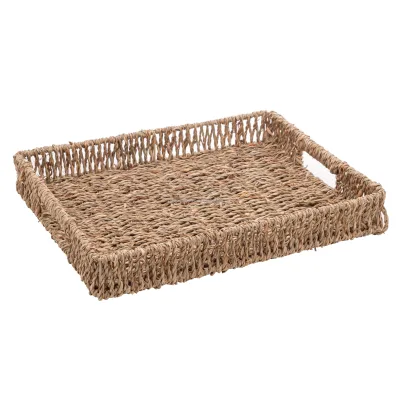 Haosen Handwoven Seagrass Storage Basket With Handle Wicker Baskets for Storage Decorative Storage Boxes
