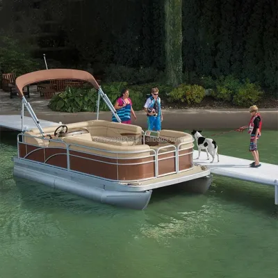 Marine Grade Aluminum Pontoon Boat Wide Deck Comfort Sofa for Lake & Coastal Use