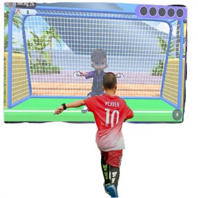 Fast-response Interactive Projection Kicking Shooting Simulator Training Game System
