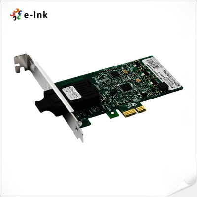 100Mbps Ethernet Fiber PCIe LAN Card for Server Use (Intel 82574 Based)