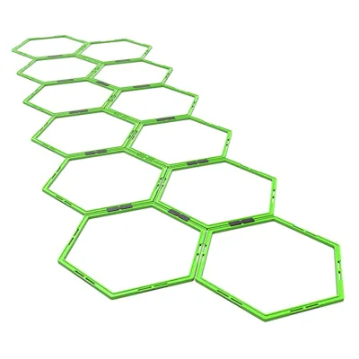 Hexagon Agility Rings Tangle-Free Agility Ladder With a Strong Hex Ring Grid Great for Agility Work Footwork Improving