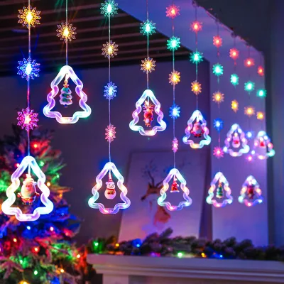 Hot Selling Wholesale 8 Modes USB Remote Hanging Window String Light Wedding Birthday Christmas Lighting Star Lights