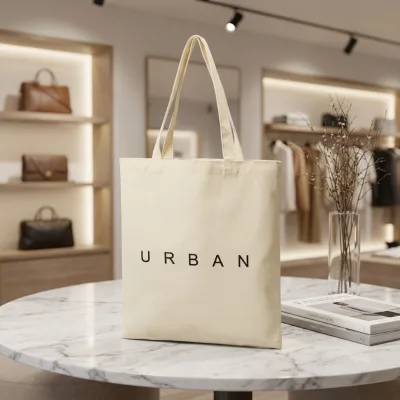 34 x 40 cm Daily Life Canvas Cotton Tote Bag Different Color Custom School Bag With Long Handle