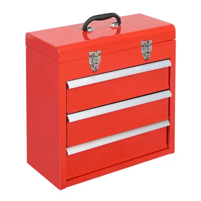 Mini Desktop 2/3 Drawer Steel Tool Chest, Lockable Cold Rolled Metal Storage Cabinet for Hobby Model, Toy & Hardware Parts