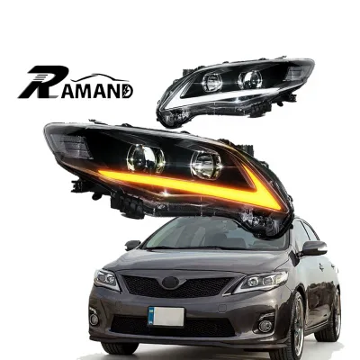 Auto Headlight for 2010- 2013 Corolla Waterproof Durable Left and Right Plug and Play  Head Lamp