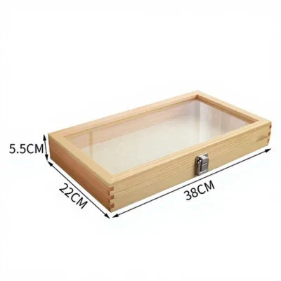 Custom Packaging Storage Boxes Lockable Transparent Acrylic Wooden Storage Box
