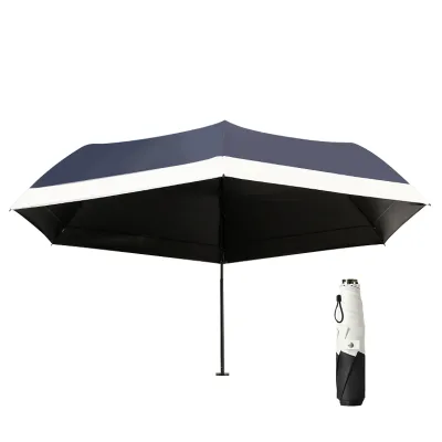 Ultra Lightweight Carbon Fiber Feather Umbrella Compact Portable Manual Folding Sunscreen Rain Protection Solid Color Custom UV