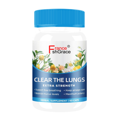 Daily Herbal Clear Lungs Plant Extract 60 Capsules Support Immune Function Health for Women and Men Clear Lungs Supplement
