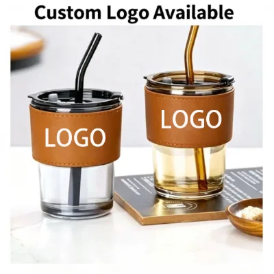 Syrup Glass Bamboo Joint Tea Gift Set With High Appearance Quality, Printed Logo and Text, Advertising Water Cup