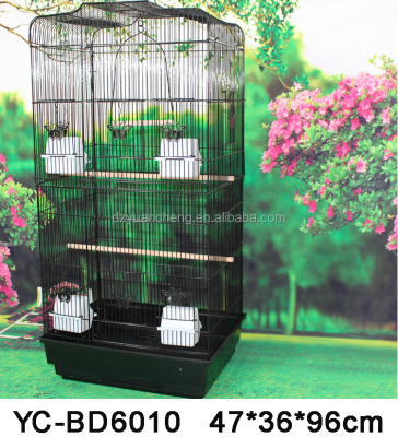 High Quality China Pet Cage Metal Wire Bird Cages with Plastic Tray for Parrot Cage