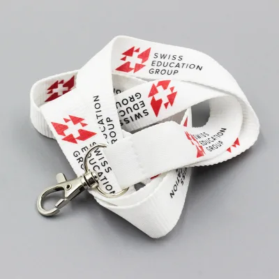 Manufacture High Quality Polyester Lanyard School Education Custom Logo Press Heat Letterpress Printing Id Card/Lanyards