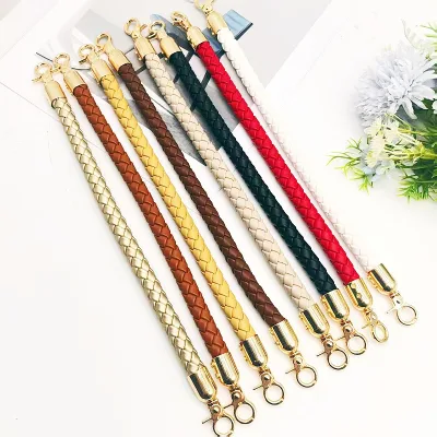 New High-end PU Leather Woven Handbag Strap 30cm Breathable Waterproof Lightweight Durable Replacement Gift Box Hand Accessories