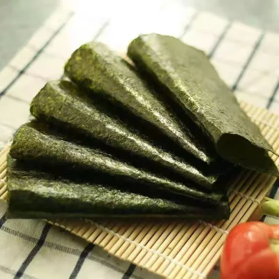 Gaishi OEM/ODM Plate Laver Golden De Marinas Alg Algas Marinhas Sushi Nori Roll Sheets Sea Sedge Yakinori Roasted Seaweed Snacks