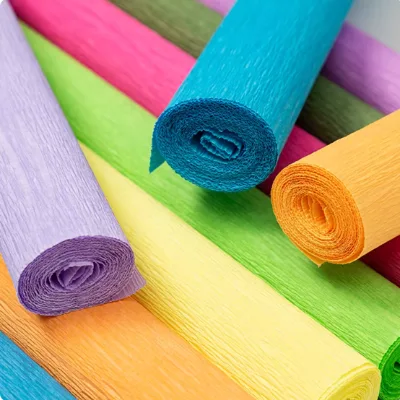 Running Parent-Child Activity Handmade Flower DIY Colorful Crepe Paper (Various Sizes)