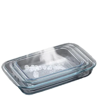 1.6L Glass Baking Dish Oven Safe Heat Resistant Baking Dish High Borosilicate