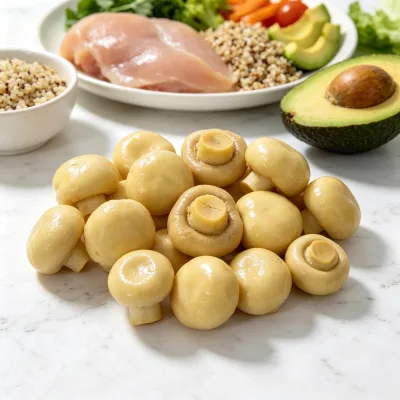 Low Water Content Mushroom Body Stable Taste After Long Storage Convenience Store Instant Fast Food Raw Material Canned Mushroom